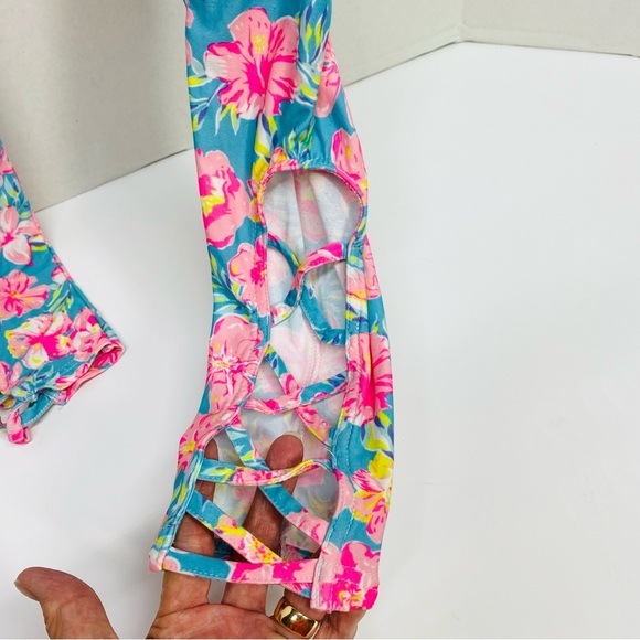 Simply Southern Leggings Tropic Floral Colorful Womens Plus Size L-XXL Soft - Picture 3 of 10